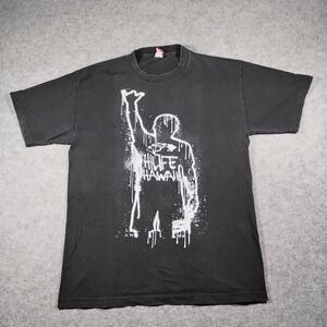 HiLife Hawaii Butigroove Shaka Graffiti T-Shirt Men L Black Local Streetwear